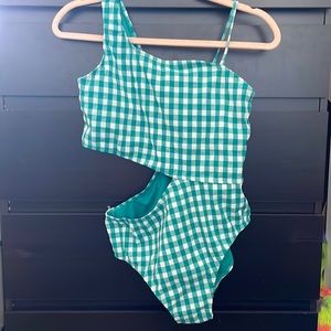 Plaid bathing suit